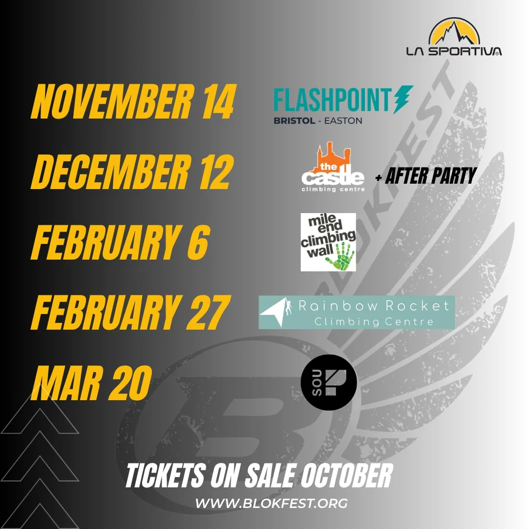 Blokfest 2026/27 dates and venues: 14 November Flashpoint Bristol Easton, 12 December The Castle, 6 February Mile End, 27 February Rainbow Rocket, 20 March Parthian Southampton