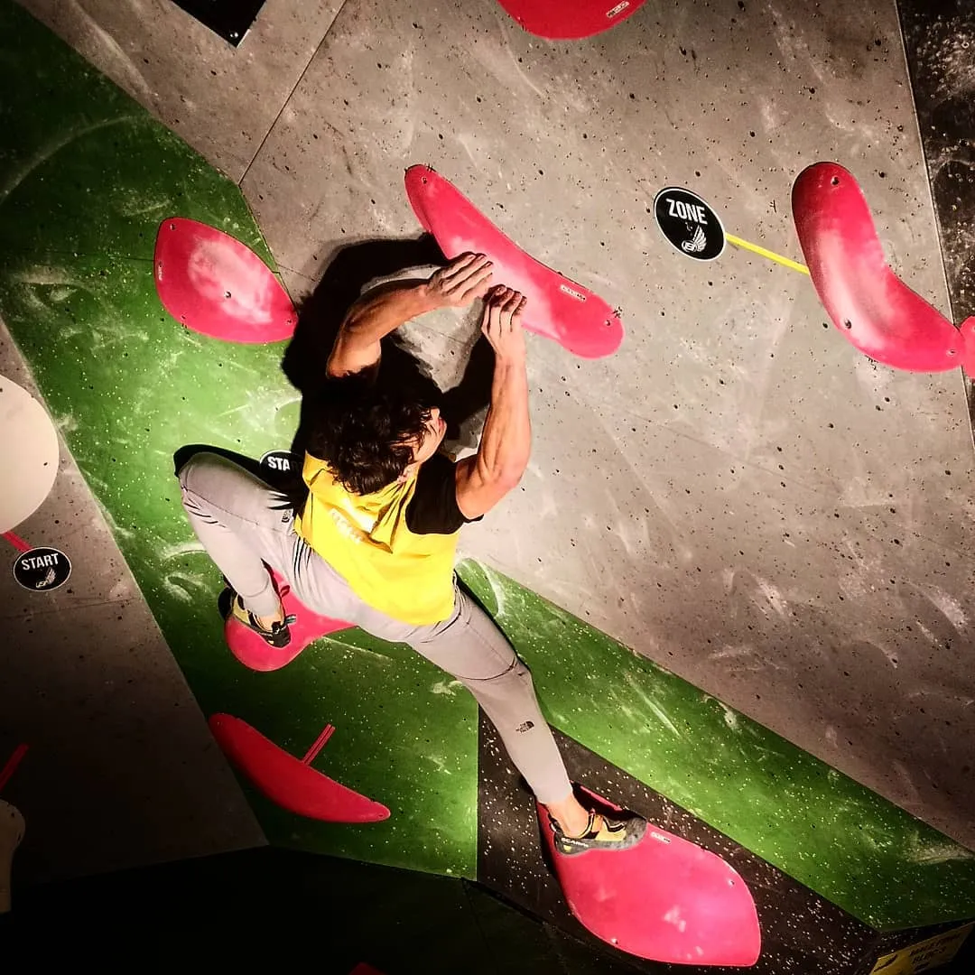 Climber at a Blokfest event